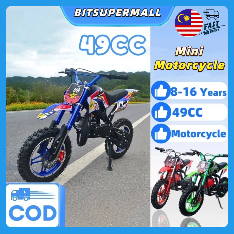 COD 2-Stroke Mini Motorcycle 49CC Motor Budak Pocket Bike Mini Bike ...
