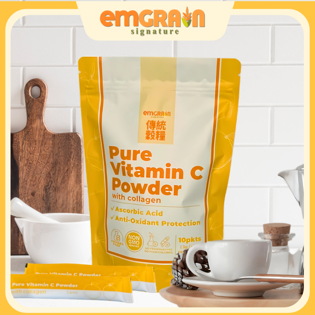 EMGRAIN VEGAN COLLAGEN WITH VITAMIN C 1800MGN（10 SACHETS PER PACK ...