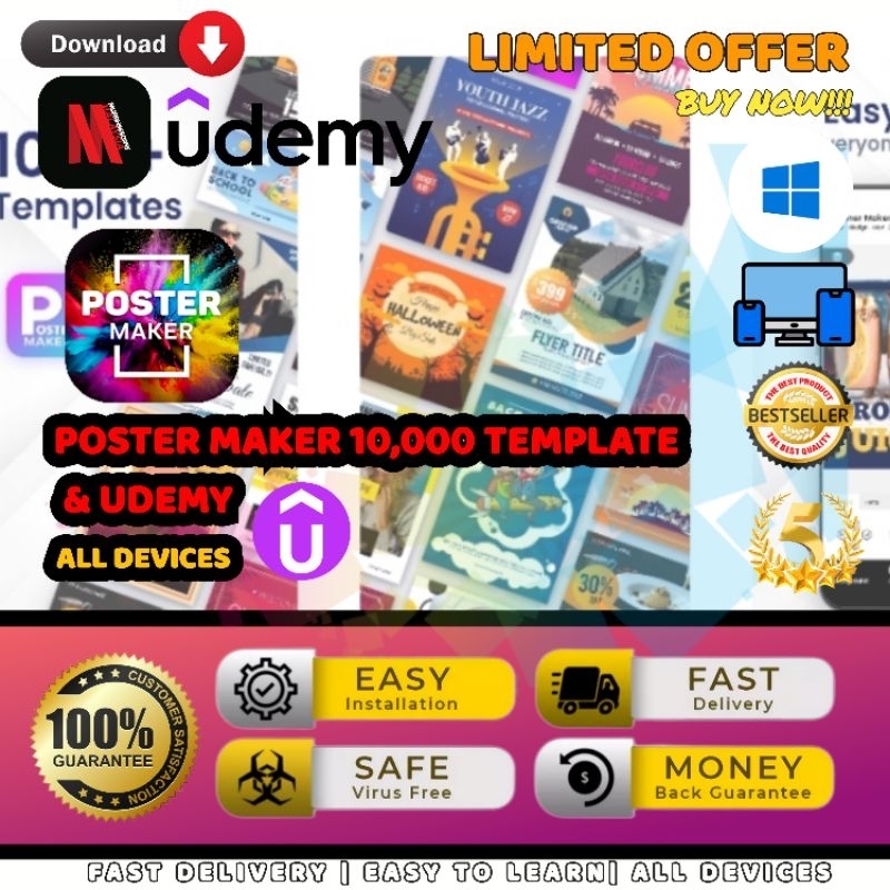 UDEMY Poster Maker 10,000 Template & Udemy Artificial Intelligence ...