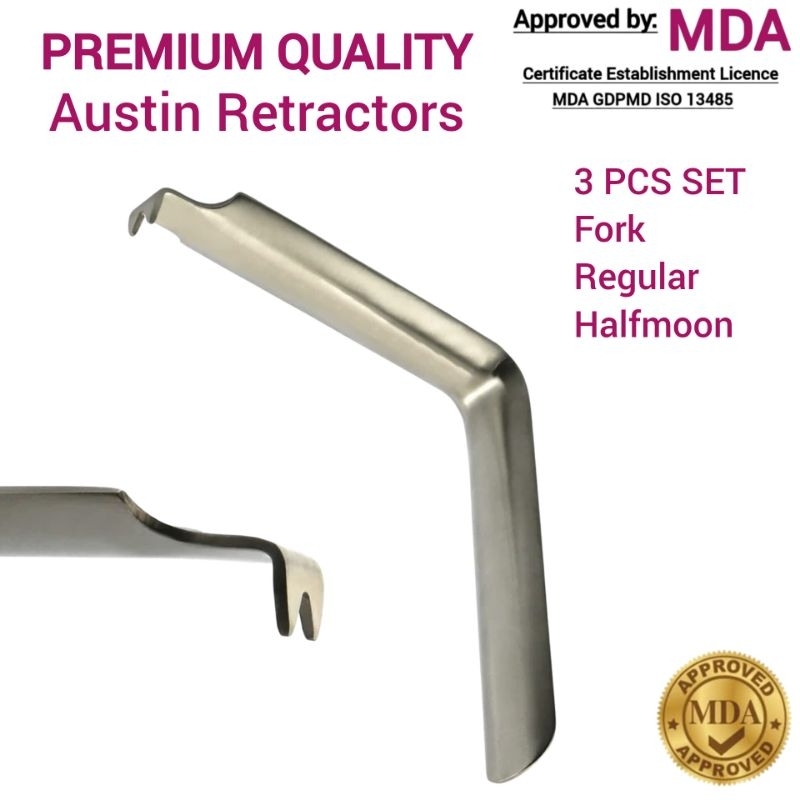 ODM 3-Piece Minnesota Cheek Retractor Set - Stainless Steel Dental Surgical Instruments