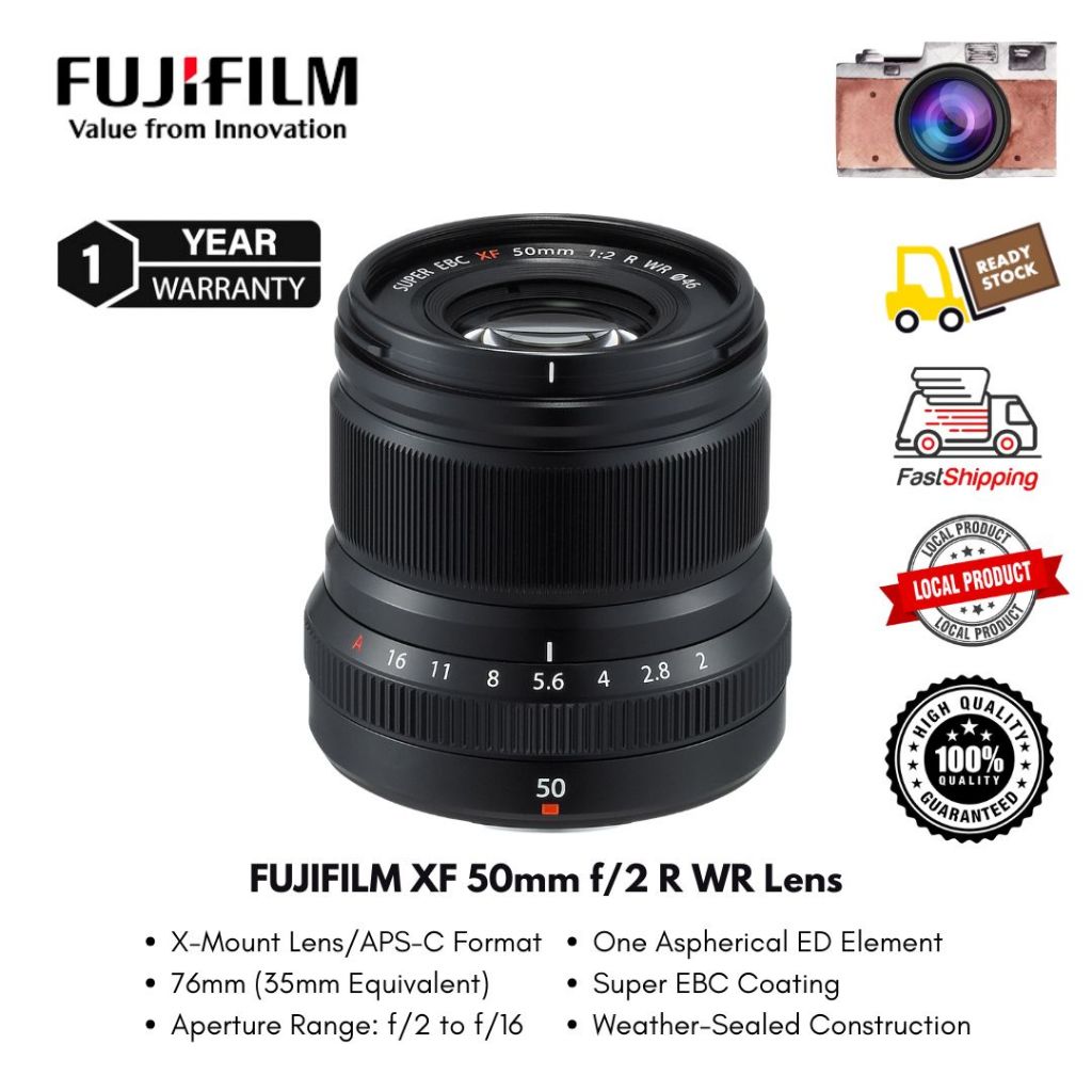 FUJIFILM XF 50mm f/2 R WR Lens Xf50mm xf 50mm ( 1 Year Warranty ...