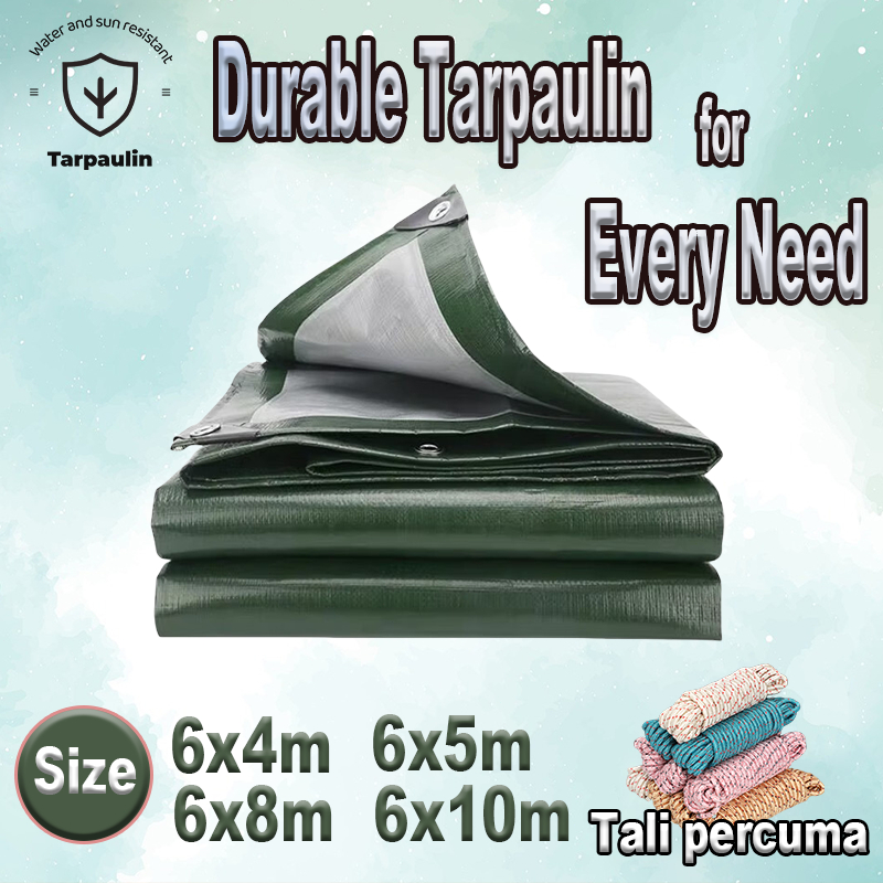 6 X 10 - Black Color 18oz Heavy Duty WaterProof Vinyl Trailer Tarp With 10 Pcs