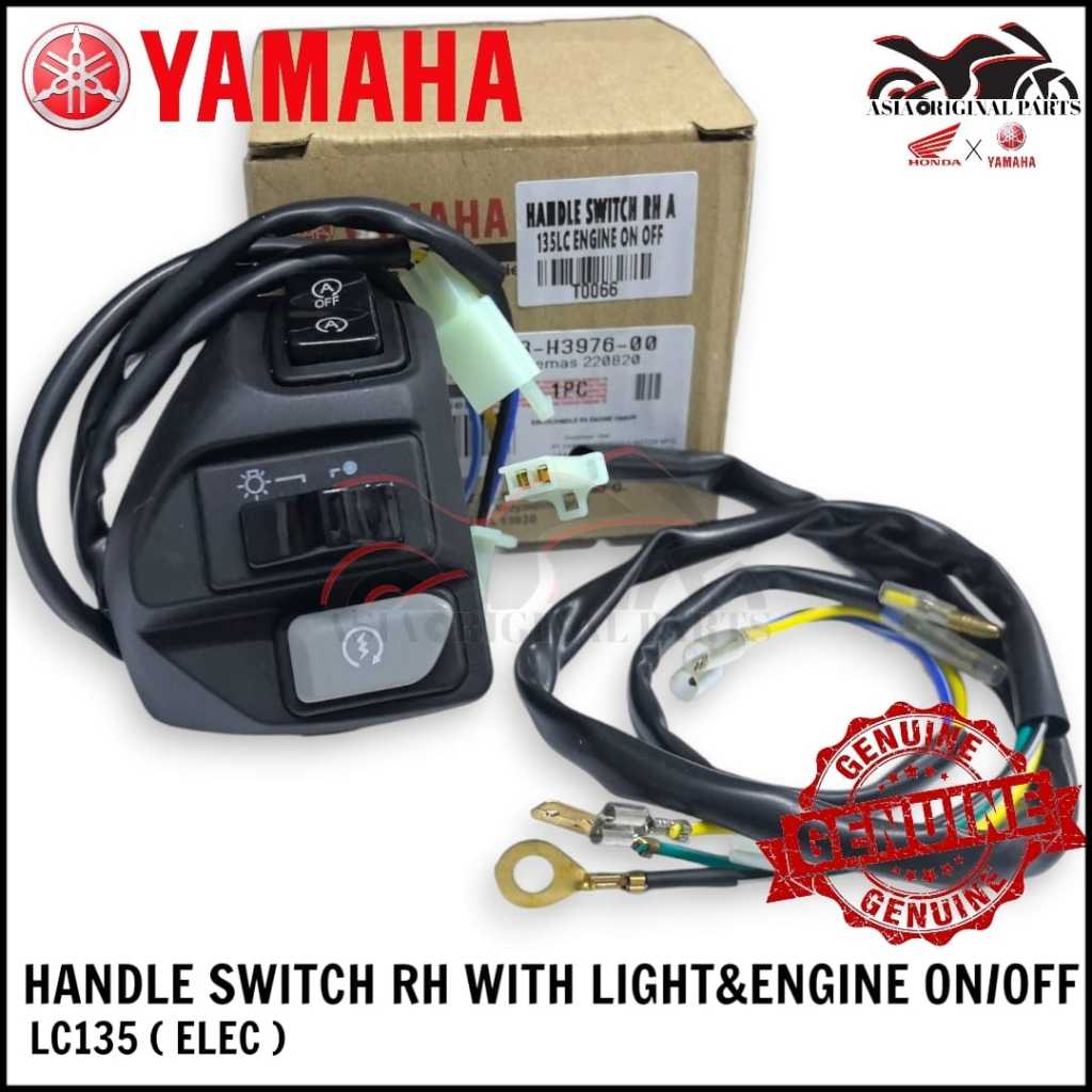 ORIGINAL INDONESIA YAMAHA LC135 ELEC HANDLE SWITCH RH WITH LIGHT ON/OFF ...
