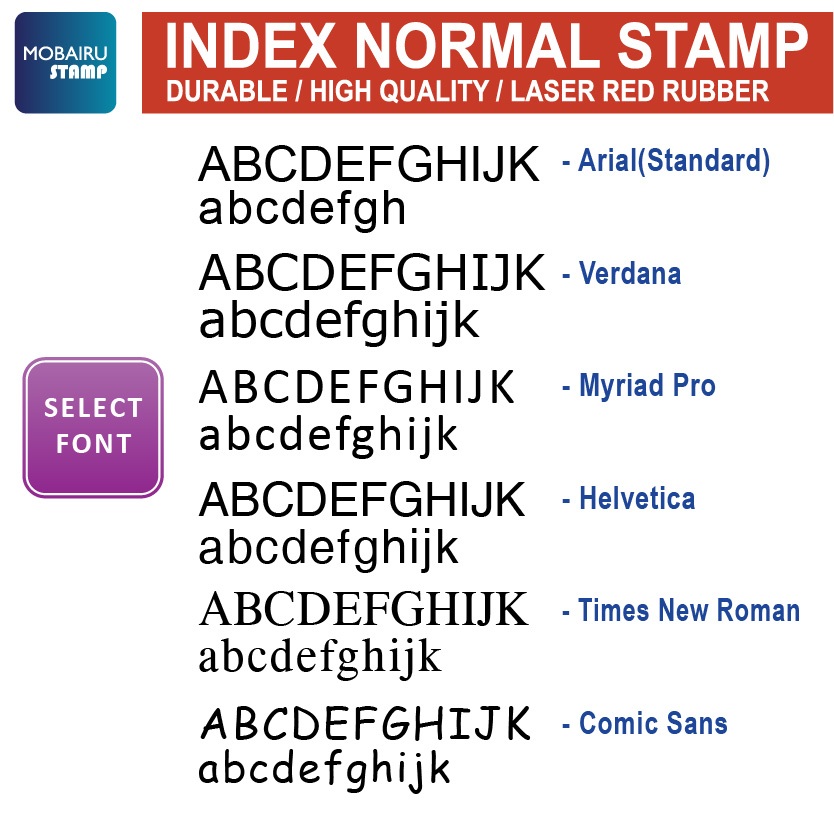 COP BIASA / NORMAL STAMP with Index, Company Stamp, Bank Cop, Name Cop ...