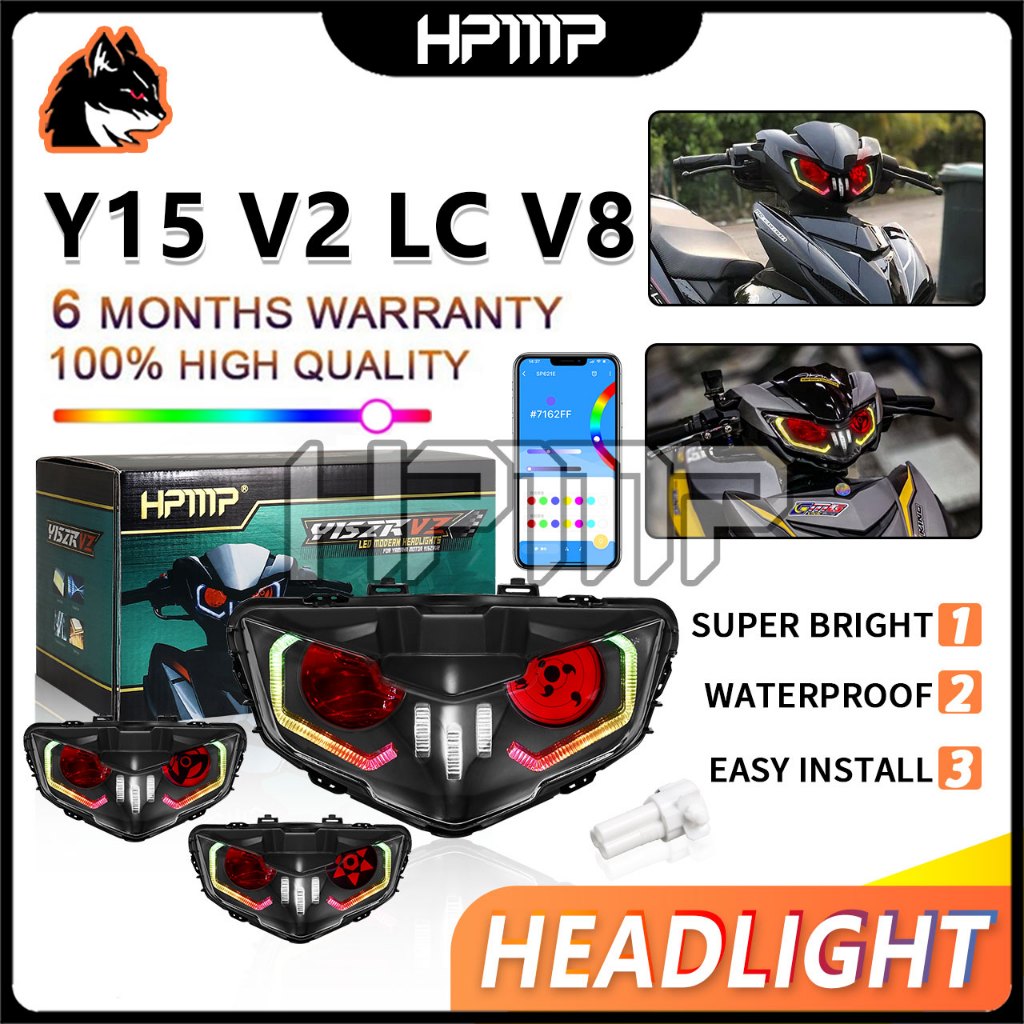 LC135 V8 Y15ZR V2 HPMP New Headlight Lamp Depan LED Head Light APP ...