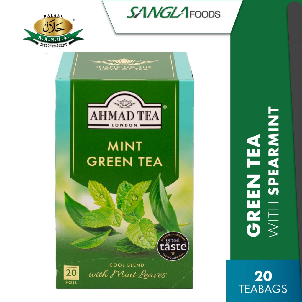 Ahmad Tea Mint Green Tea (20 Teabags) Halal Certified | Shopee Malaysia