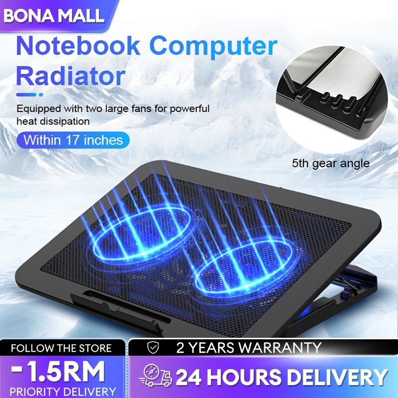Laptop Cooler Mute Adjustable Notebook Cooling Pad Super LED Fans ...