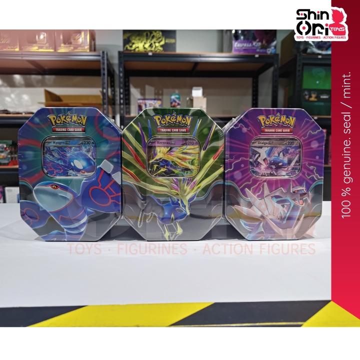 READY STOCK] Pokemon TCG Azure Legends Ex Tin [4 Booster] Kyogre ex, Dialga  ex and Xerneas ex [TCG] Eng Version | Shopee Malaysia