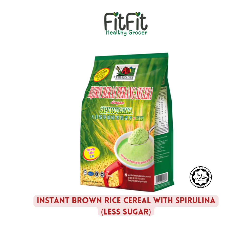 NATURE'S OWN Instant Brown Rice Cereal with Spirulina - Less Sugar 10 ...