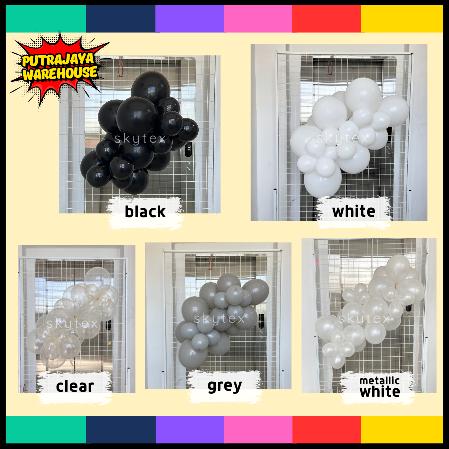 【BASIC SERIES】 SKYTEX Colourful Latex Balloons 5,10,12 inch Same Colors ...