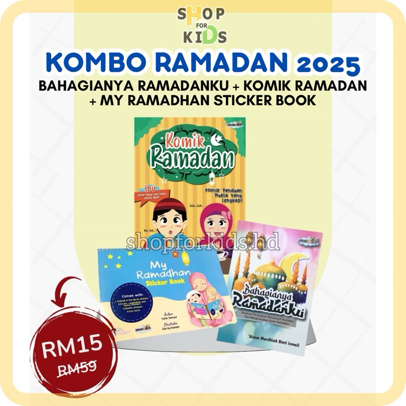 KOMBO BUKU BAHAGIANYA RAMADANKU + KOMIK + CHECKLIST | Panduan ...