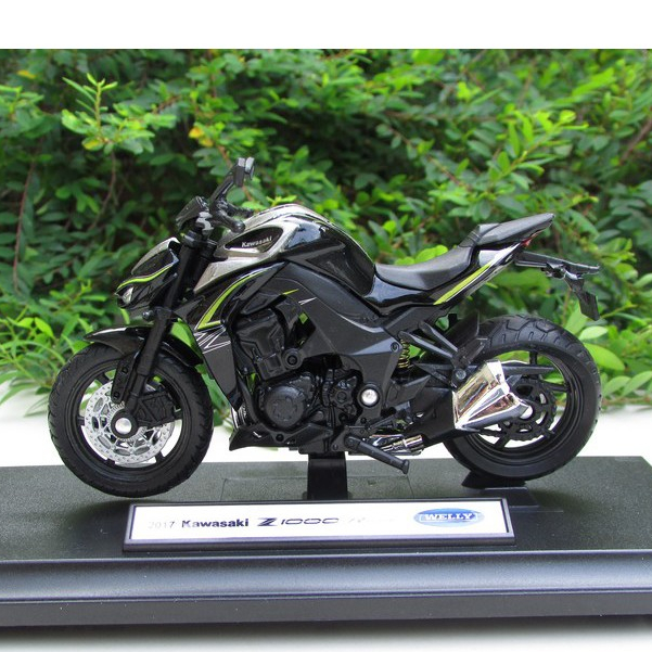 Welly 1/18 Kawasaki Z1000 R Edition (2017) Black Super Bike