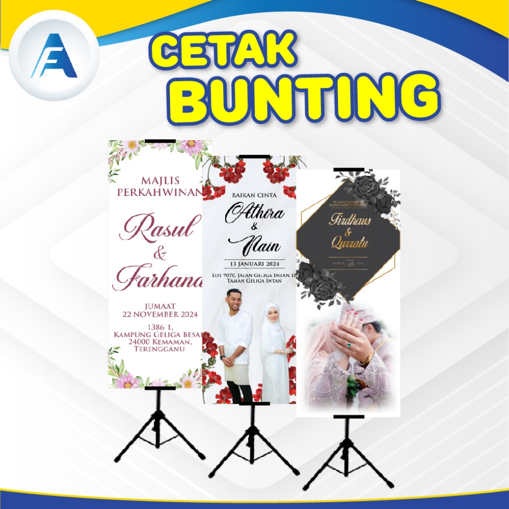 Cetak Bunting Kahwin / Tunang / Majlis Kesyukuran | Shopee Malaysia