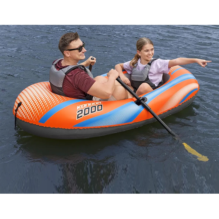 BESTWAY KONDOR RAFT SET 61142 / 61146 Inflatable Double Kayak Canoe ...