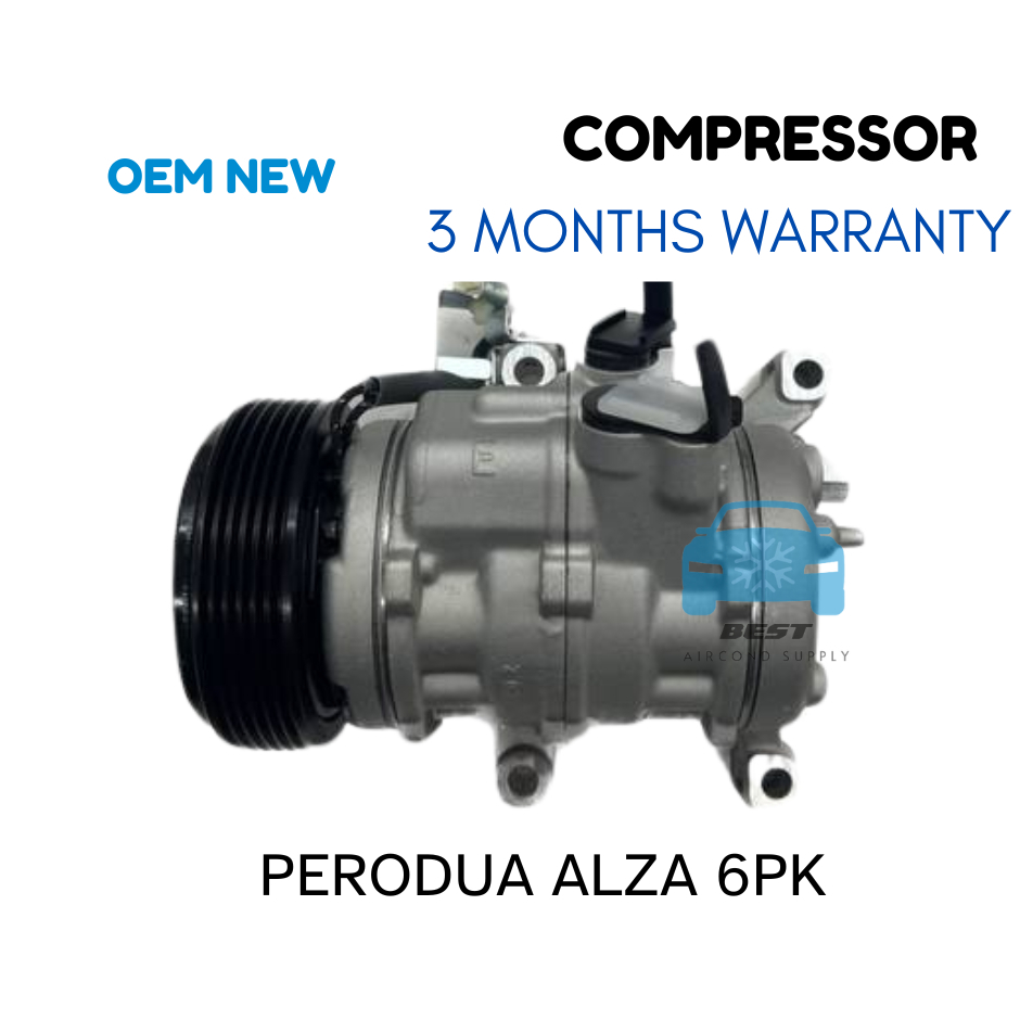 Aircond Compressor 6PK 10S13C R-134A Perodua Alza / Myvi Lagibest 1.3 1 ...