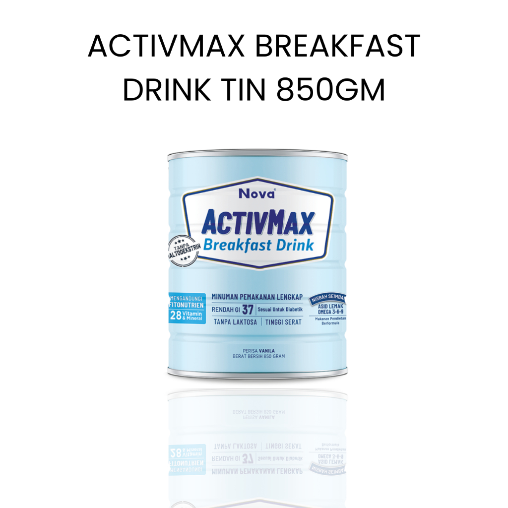 NOVA Activmax Breakfast Drink 850g (Meal Replacement Vanilla Flavour ...