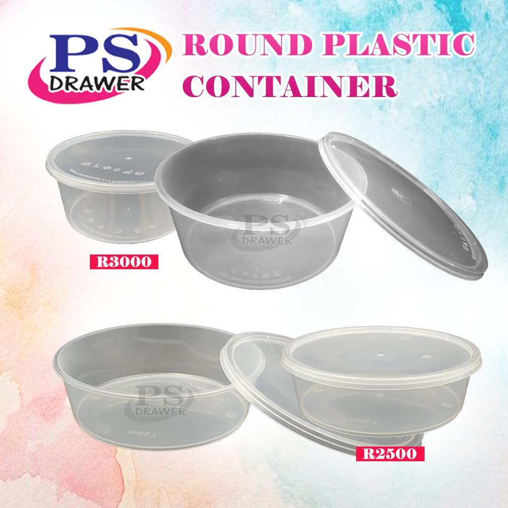 (10/20/30Pcs)- R2500/R3000 Big Round Container Bekas Bulat /Disposable ...
