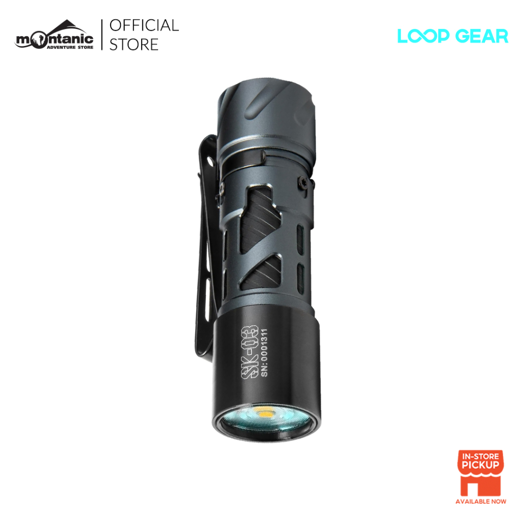 Loop Gear Aluminum Lite EDC Flashlight Without Sidelight 1000 Lumen 120 ...