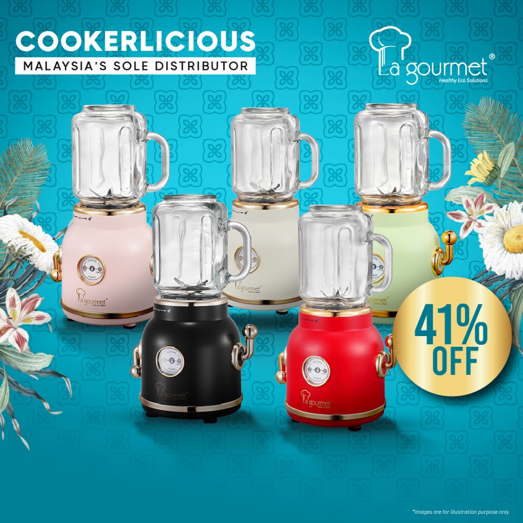 La gourmet Healthy Retro Juice Blender 0.6L - High Power, 6 Stainless