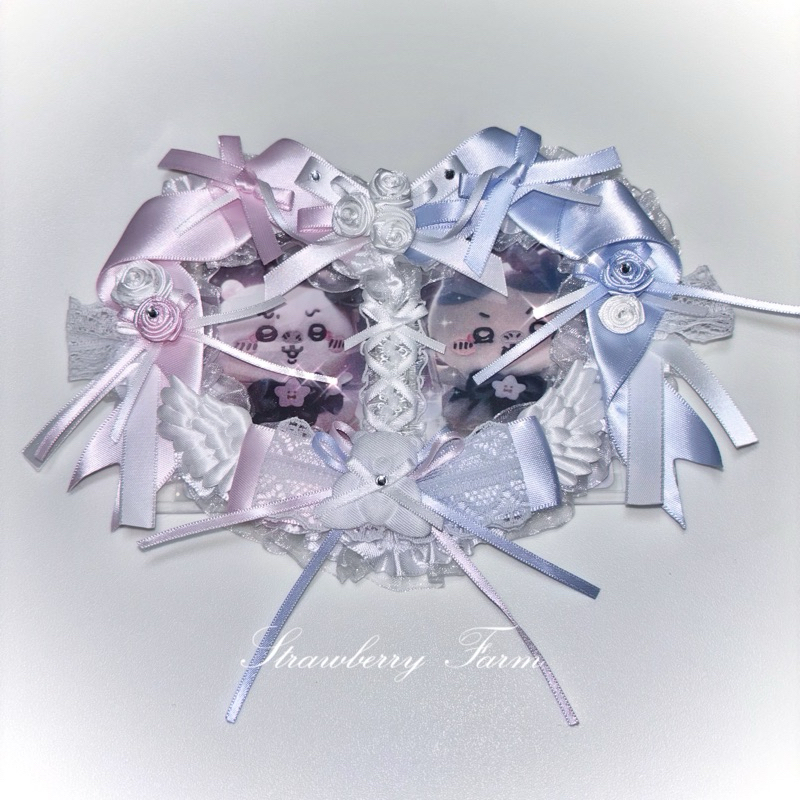 Decorated double toploader ribbon kpop photocard holder | Shopee Malaysia