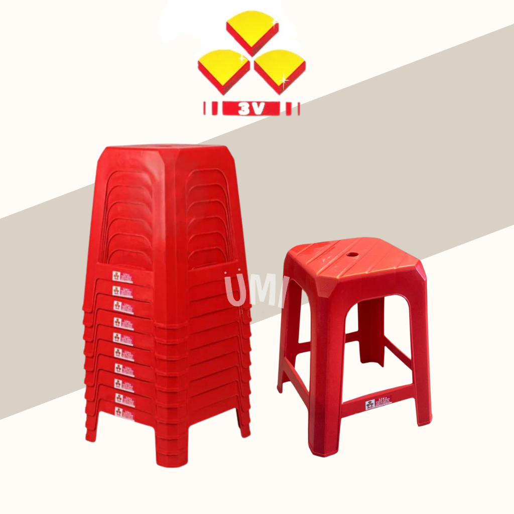 🇲🇾 🔥Hot Selling🔥 3V PS703 Grad A Quality Square Plastic Stool Chair ...