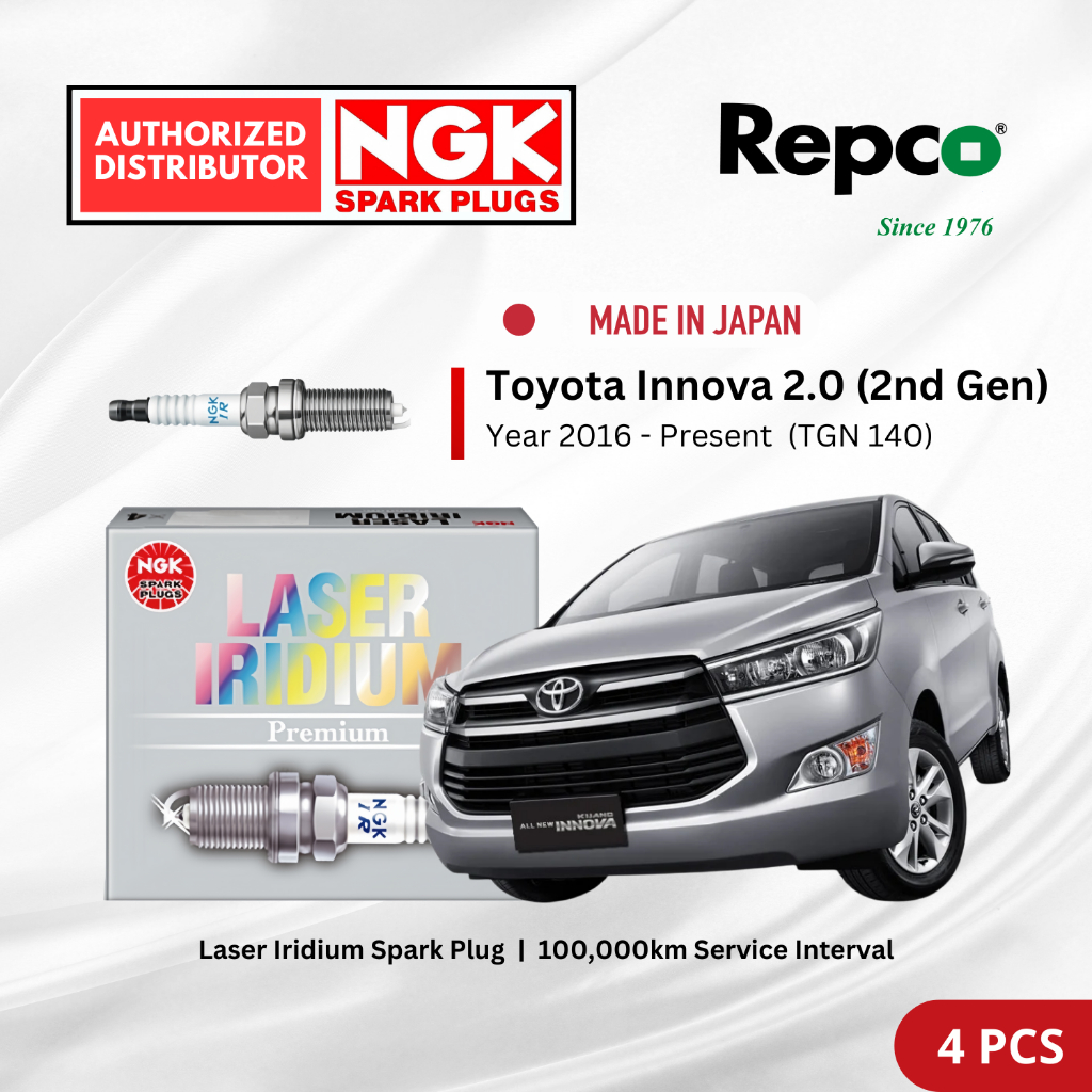 DILFR6D8 (4pcs) Original NGK Laser Iridium Toyota Innova 2.0 TGN140 ...
