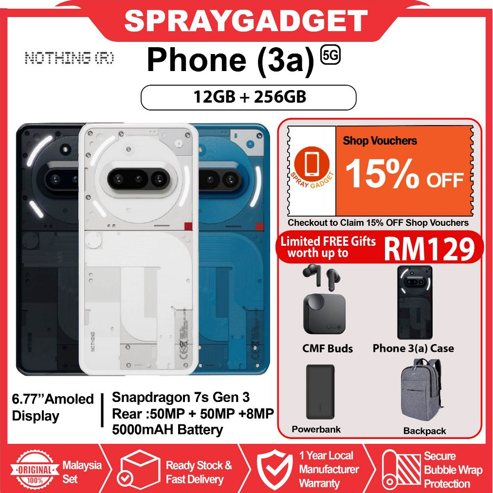 [PROMO] Nothing Phone 3(a)(12GB RAM + 256GB ROM) 50MP Main Camera l ...
