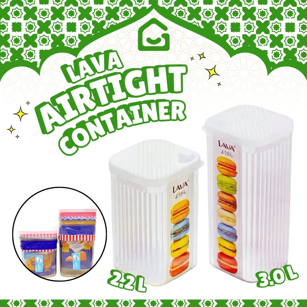 READY STOCK LAVA MULTIPURPOSE AIRTIGHT CANISTER I FOOD CONTAINER I ...