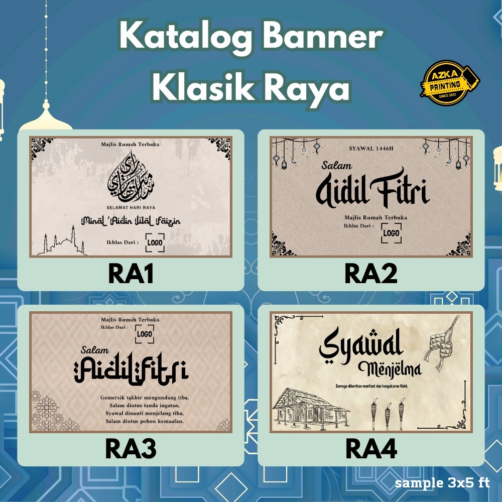 BANNER KLASIK HARI RAYA | BANNER RAYA AIDILFITRI | OPEN HOUSE | RUMAH ...
