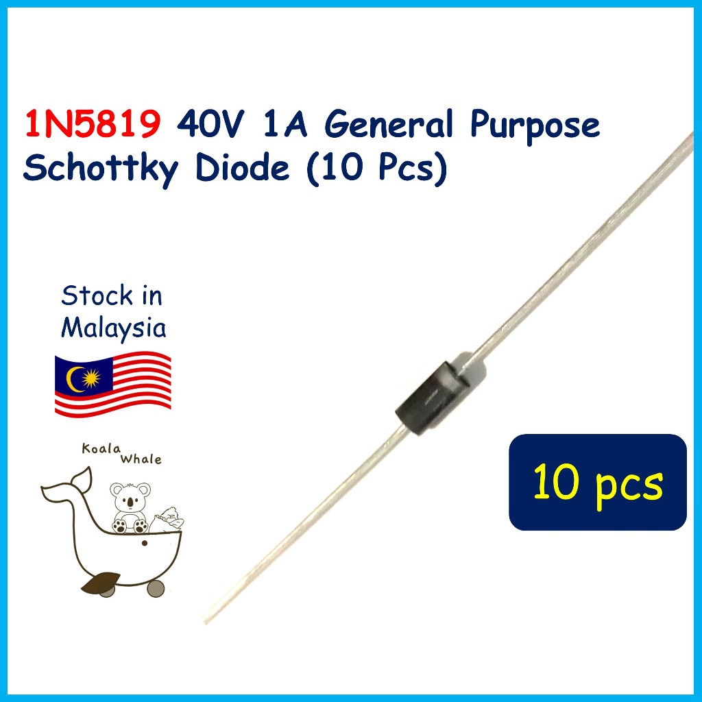 10PCS 1N5819 IN5819 General Purpose Schottky Diode 40V 1A Dioda ...