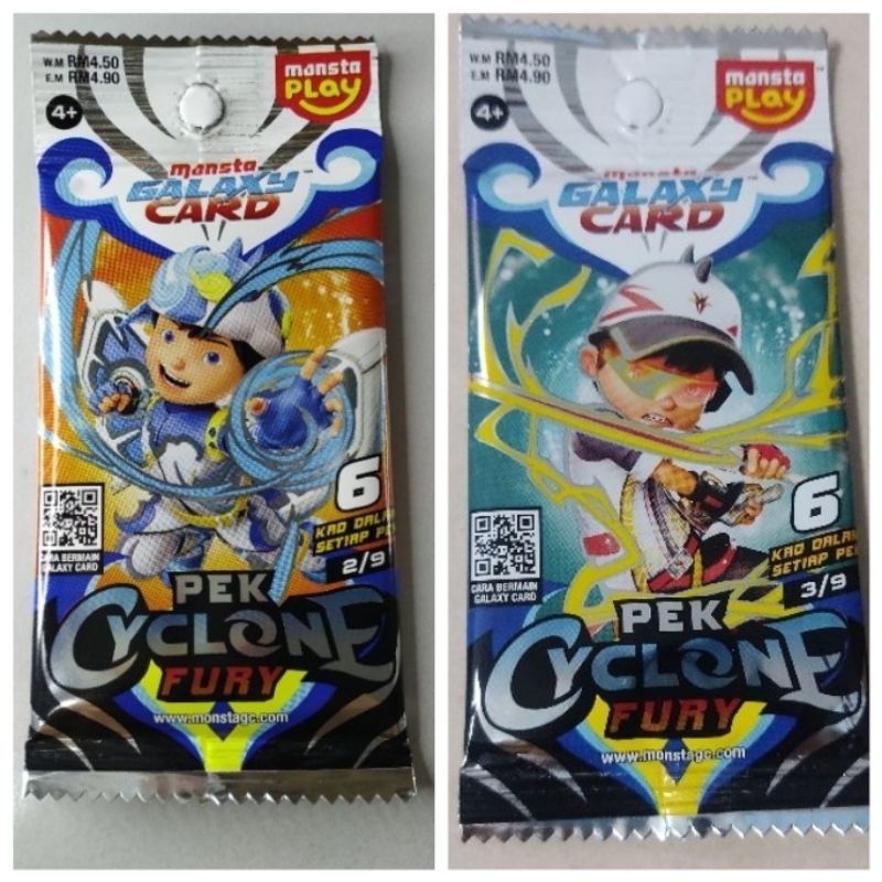 Kad S Pek Cyclone Fury 2/9 Rare Boboiboy Beliung Monsta Galaxy