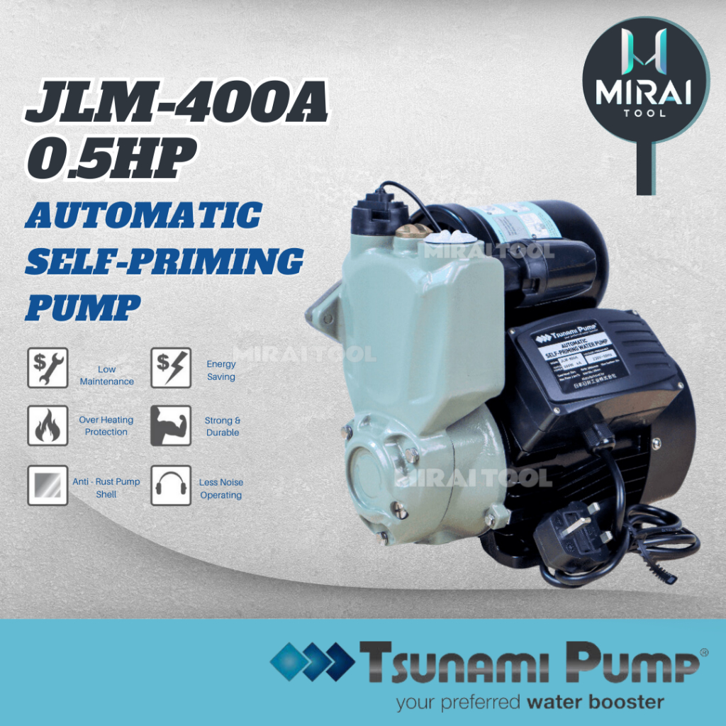 TSUNAMI PUMP JLM-400A 400W Automatic Self-Priming Water Pump | Shopee ...