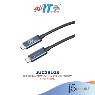 j5Create USB 40Gbps 240W USB Type-C Cable Power Delivery 240W (JUC29L08)