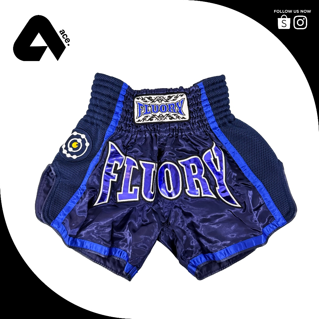 FLUORY MUAY THAI SHORTS (MTSF22 BLUE) (READY STOCK) | Shopee Malaysia