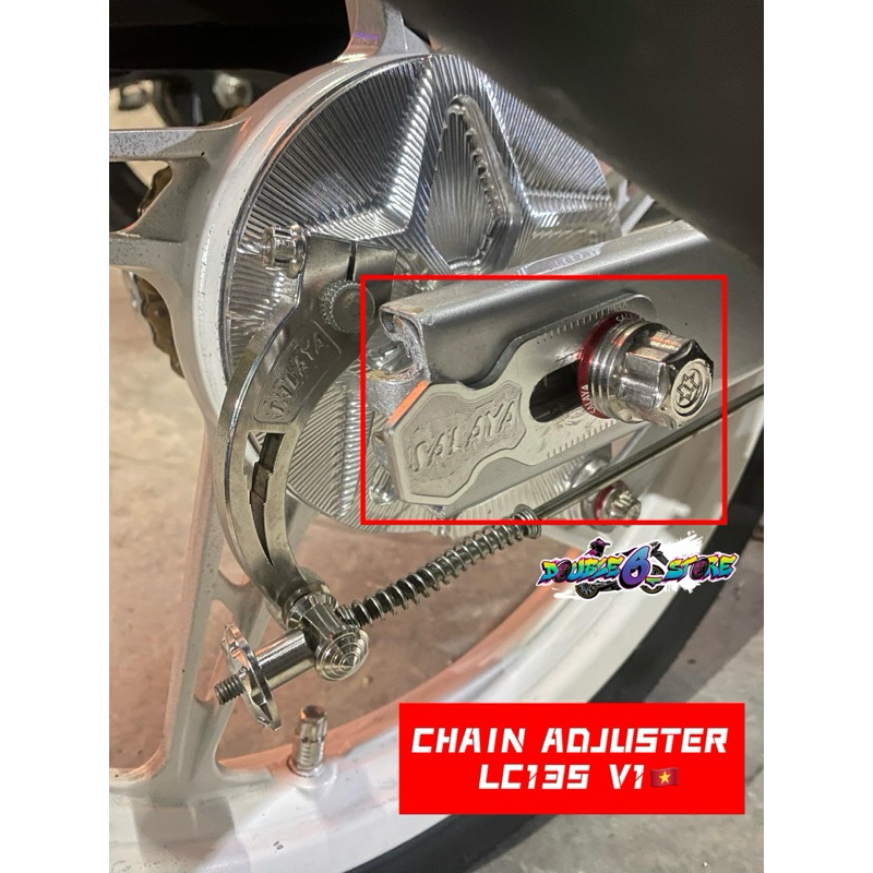 SALAYA 🇻🇳 CHAIN ADJUSTER ALLOY CNC YAMAHA LC135 V1 TAPAK ADJUST RANTAI ...