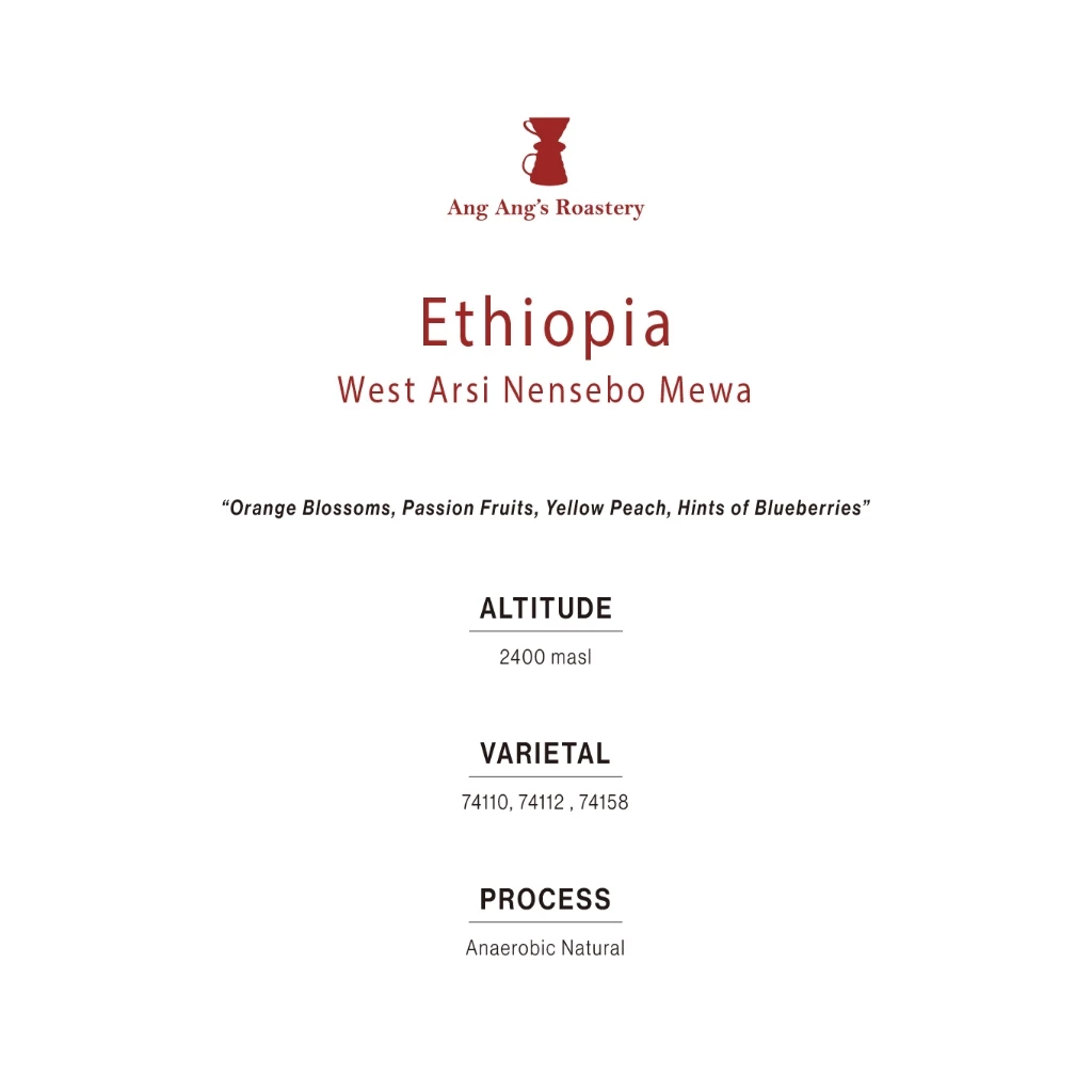 Ang Ang Roastery Limited Series - Ethiopia West Arsi Nensebo Mewa – specialty coffee beans Malaysia