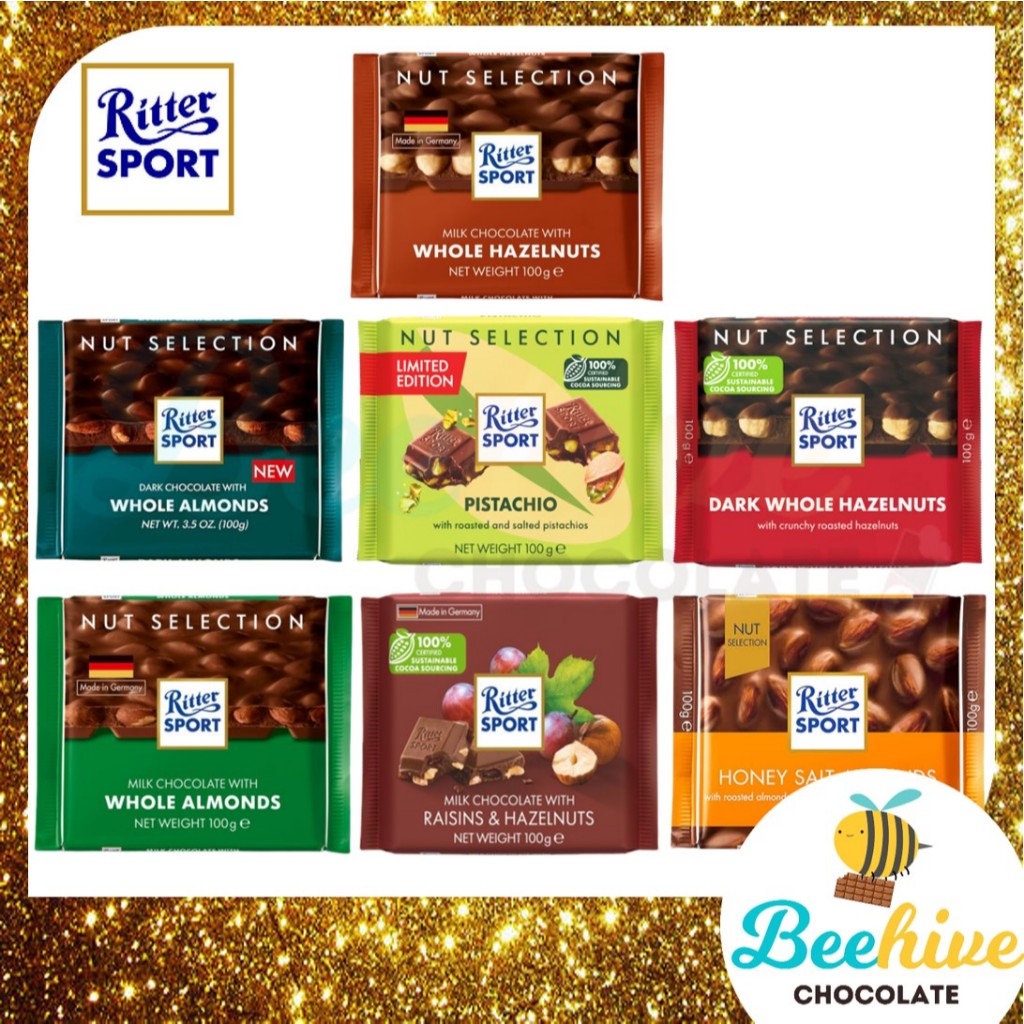 Ritter Sport Chocolates - Nut Selection 100g / Ritter Sport Coklat ...