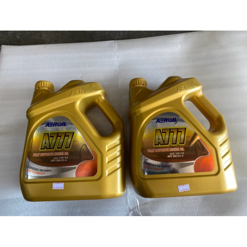 AEROIL ENGINE OIL FULLY SYNTHETIC SAE 5W/50 APISN/CI4-4litet | Shopee ...