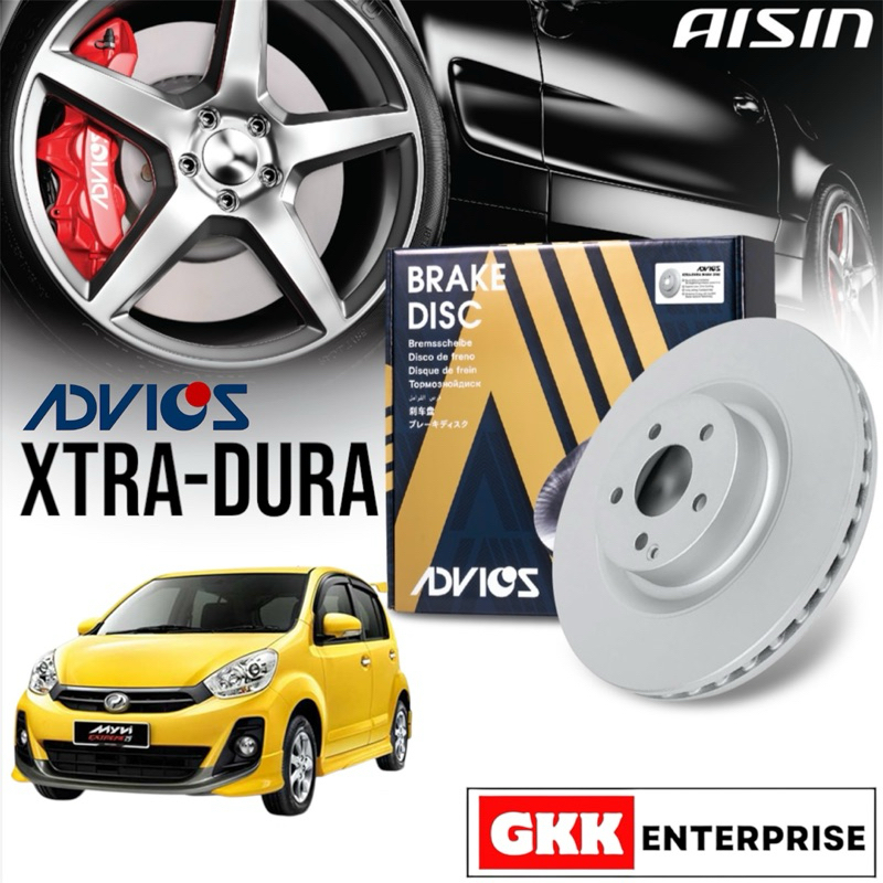 🇯🇵JAPAN ADVICS XTRA-DURA DISC ROTOR FRONT PERODUA MYVI LAGI BEST AXIA ...