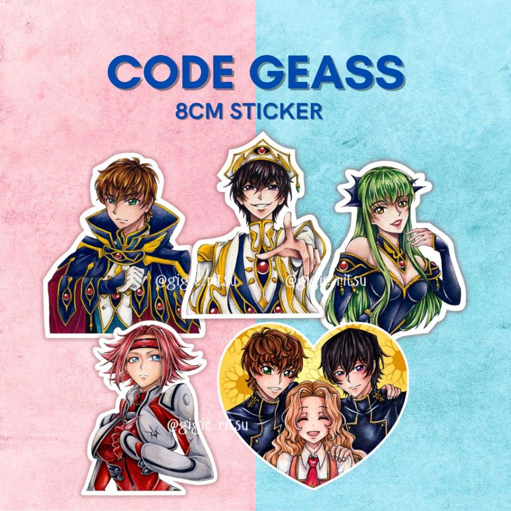 Code Geass: Lelouch of the Rebelion | Glossy Die Cut Sticker | Shopee ...