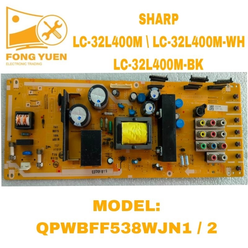 SHARP TV POWER BOARD LC-32L400M / LC-32L400M-WH / LC-32L400M-BK ...