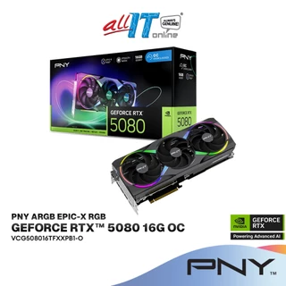 PNY GeForce RTX 5080 ARGB EPIC-X RGB Triple Fan OC 16GB GDDR7 Graphics Card | VCG508016TFXXPB1-O