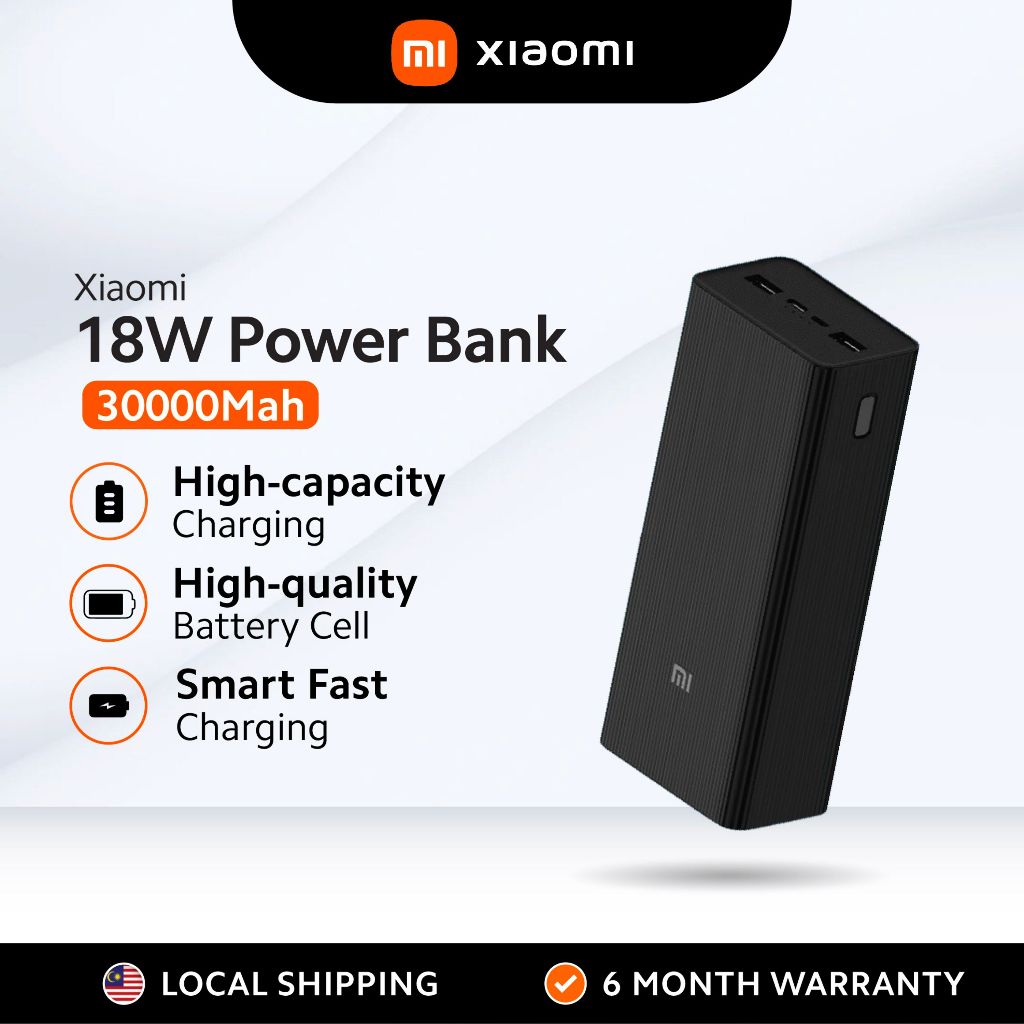 XIAOMI MI POWER BANK 30000mAh FAST CHARGE PORTABLE USB TYPE C BATTERY CHARGER - Foto 2