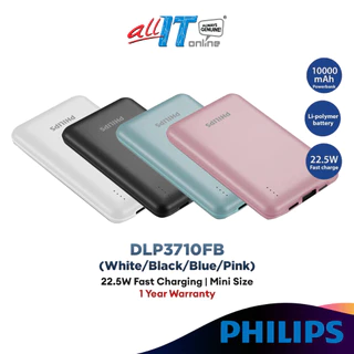 Philips 10000mAh Powerbank Super Mini USB | 22.5W Fast Charging (DLP3710FB/97)