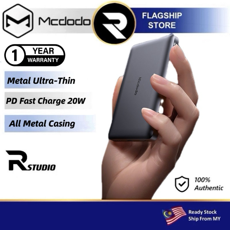 MCDODO MC-378 10000mAh Powerbank / 20W Quick Fast Charging / Metal ...