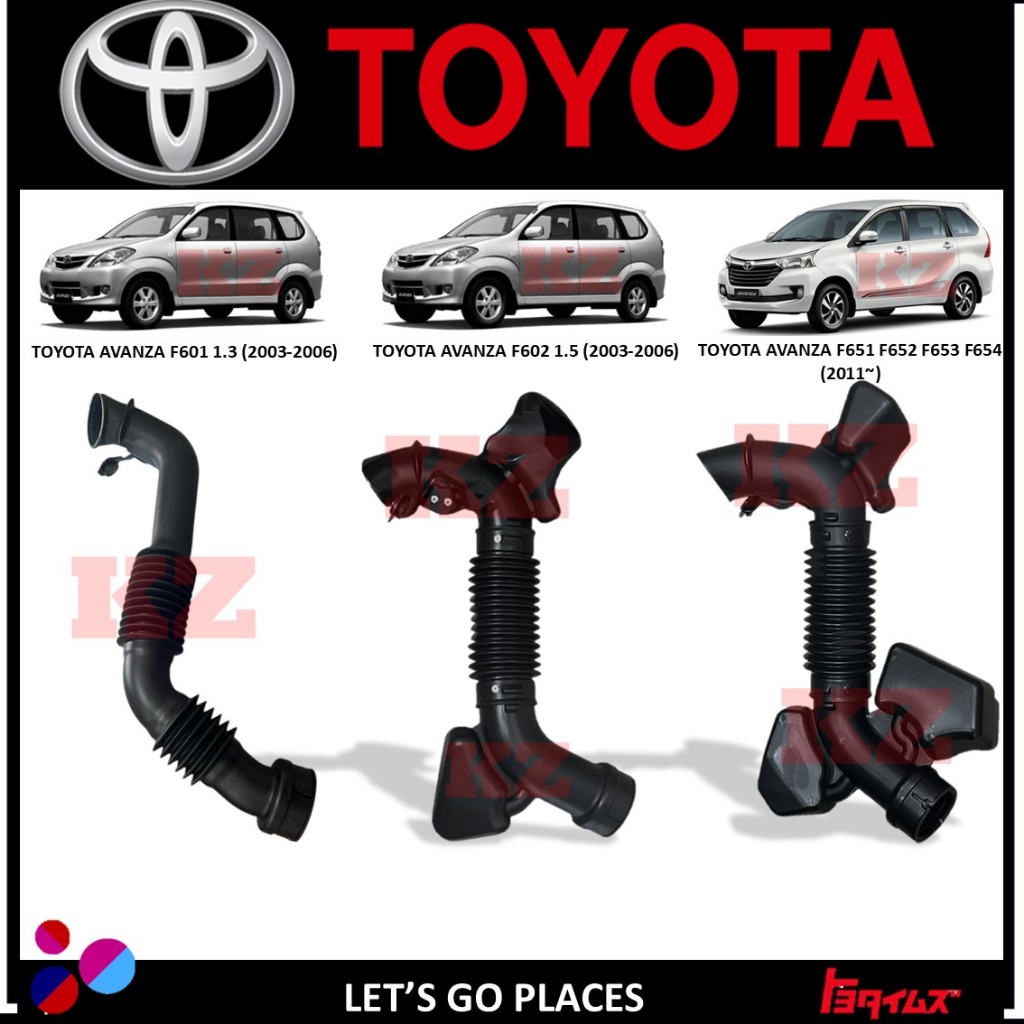TOYOTA AVANZA F601 F602 F603 F651 F652 F653 F654 2007-2020 INTAKE HOSE ...