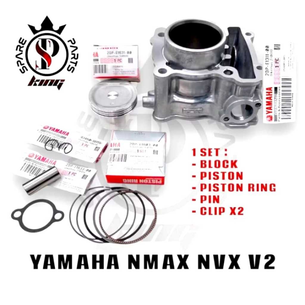 ORI INDONESIA YAMAHA NMAX N MAX NVX155 V2 NVX V2 STD BLOCK SET STANDARD ...