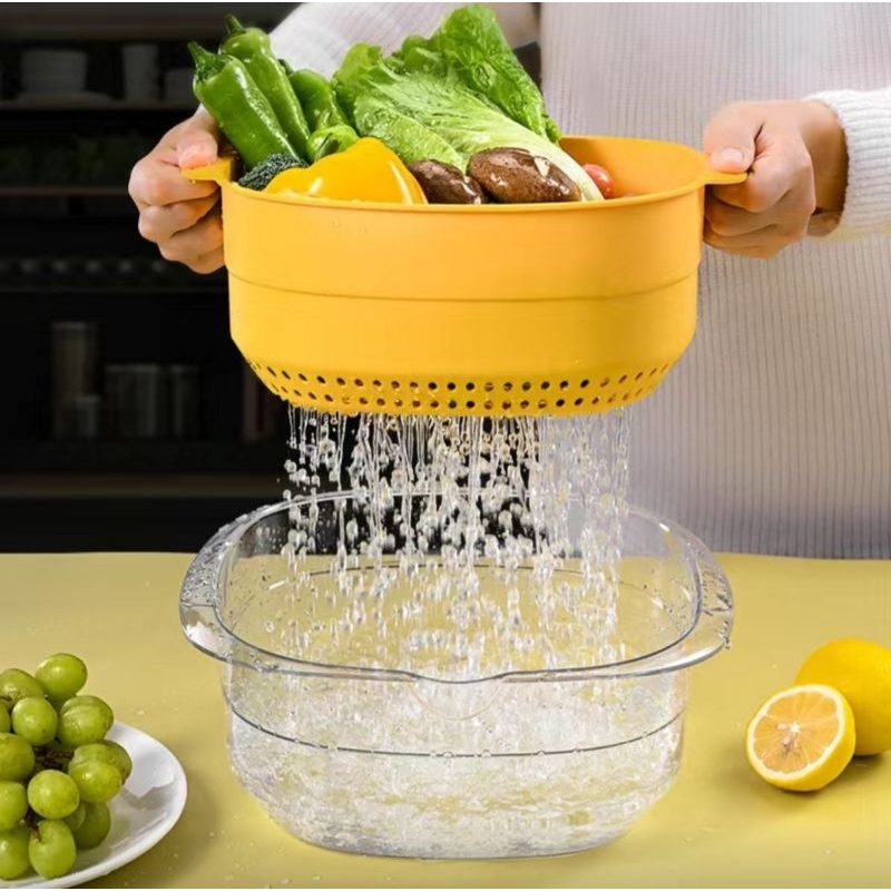 big capacity L size double layer drain basket, strainer, colander, wash ...