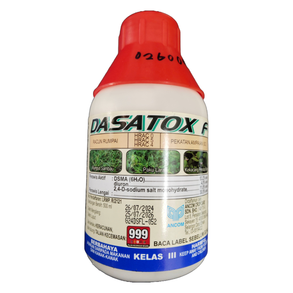 👉🏻ORIGINAL👈🏻 Herbicide Ancom Dasatox (A.i DSMA 53.2% + diuron 4.5% + 2 ...
