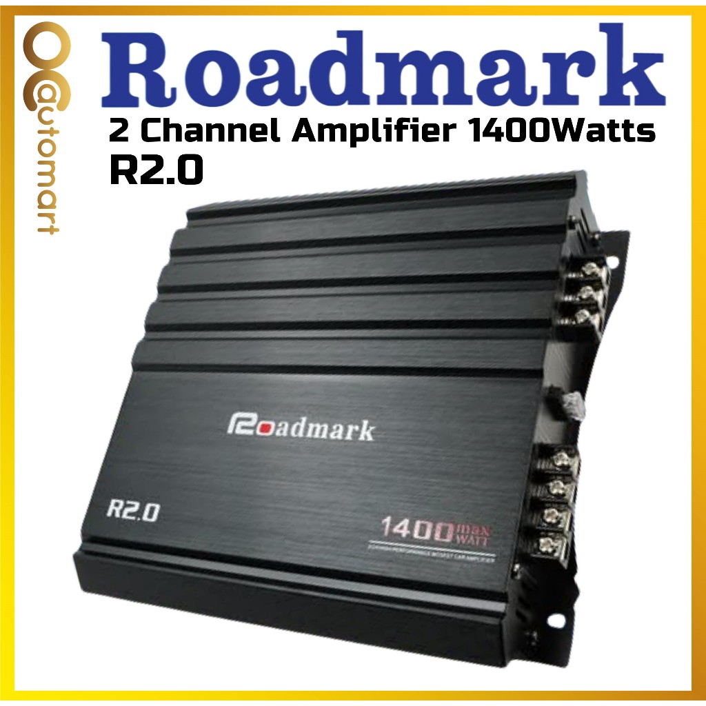 Roadmark R2-R2.0 2 Channel High Performance Mosfet Car Amplifier 800 ...